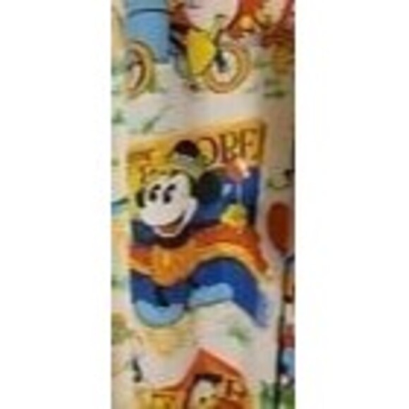 Vintage MICKEY Curtain Panels, Minnie, Goofy, Donald at the Fair (two) 2'x5' - Picture 1 of 6